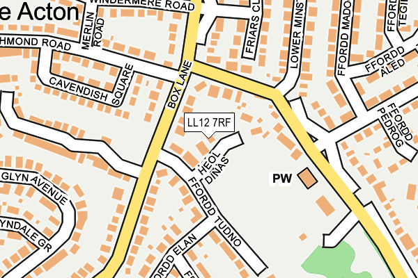 LL12 7RF map - OS OpenMap – Local (Ordnance Survey)