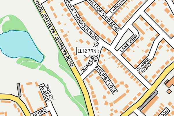 LL12 7RN map - OS OpenMap – Local (Ordnance Survey)