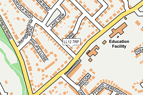 LL12 7RP map - OS OpenMap – Local (Ordnance Survey)