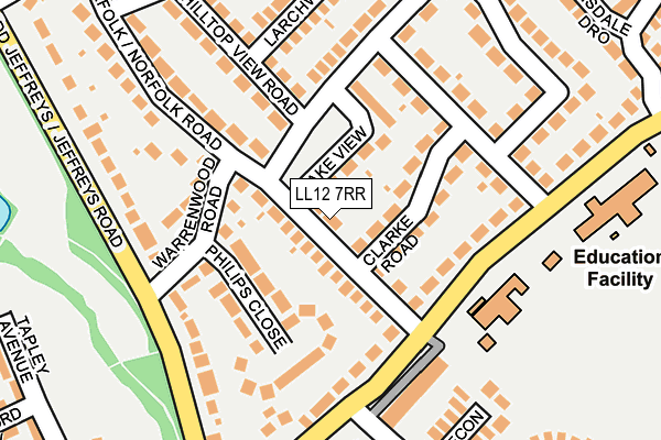 LL12 7RR map - OS OpenMap – Local (Ordnance Survey)