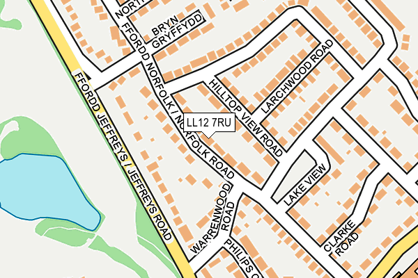 LL12 7RU map - OS OpenMap – Local (Ordnance Survey)