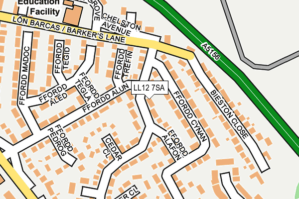 LL12 7SA map - OS OpenMap – Local (Ordnance Survey)