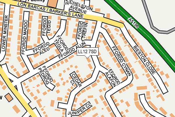 LL12 7SD map - OS OpenMap – Local (Ordnance Survey)