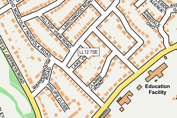 LL12 7SE map - OS OpenMap – Local (Ordnance Survey)