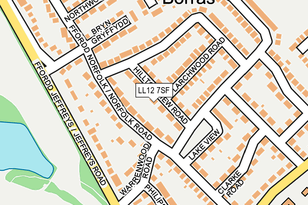 LL12 7SF map - OS OpenMap – Local (Ordnance Survey)