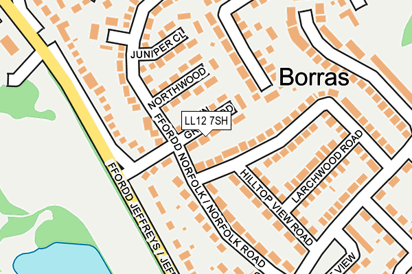 LL12 7SH map - OS OpenMap – Local (Ordnance Survey)