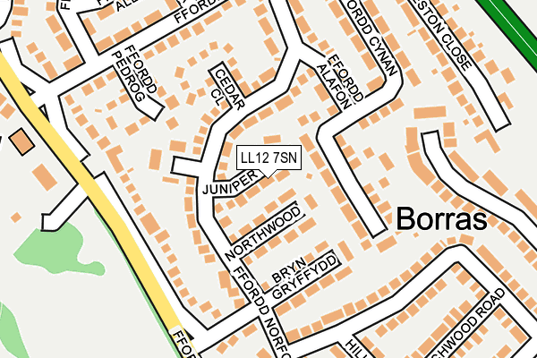 LL12 7SN map - OS OpenMap – Local (Ordnance Survey)