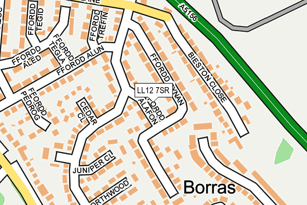 LL12 7SR map - OS OpenMap – Local (Ordnance Survey)