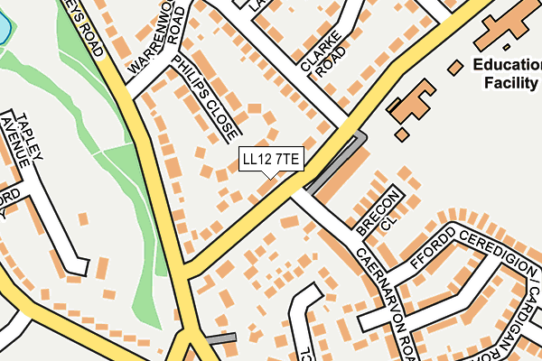 LL12 7TE map - OS OpenMap – Local (Ordnance Survey)