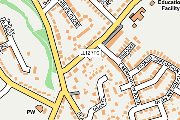 LL12 7TG map - OS OpenMap – Local (Ordnance Survey)