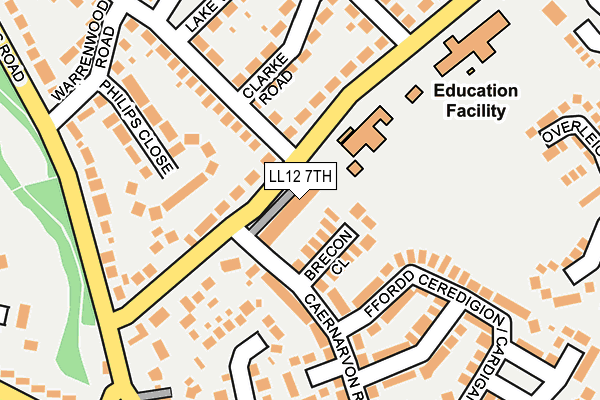 LL12 7TH map - OS OpenMap – Local (Ordnance Survey)