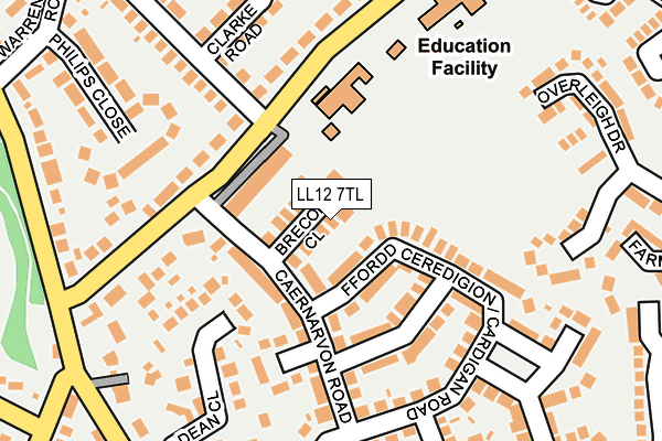 LL12 7TL map - OS OpenMap – Local (Ordnance Survey)