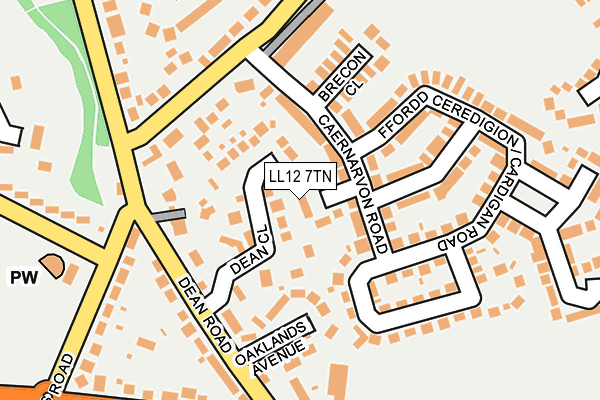 LL12 7TN map - OS OpenMap – Local (Ordnance Survey)