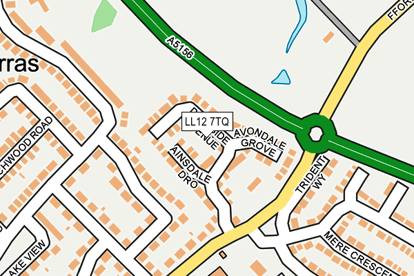LL12 7TQ map - OS OpenMap – Local (Ordnance Survey)