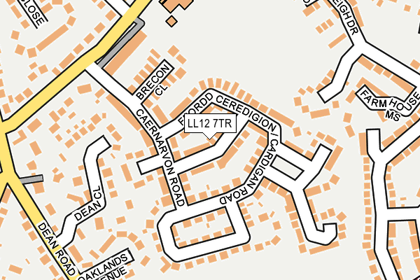 LL12 7TR map - OS OpenMap – Local (Ordnance Survey)