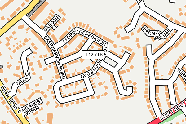 LL12 7TS map - OS OpenMap – Local (Ordnance Survey)