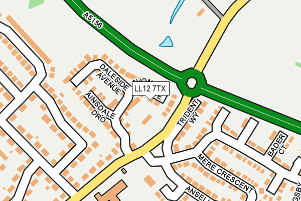 LL12 7TX map - OS OpenMap – Local (Ordnance Survey)