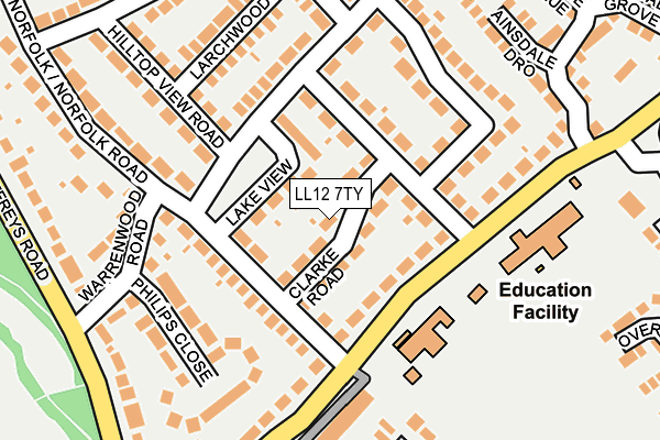 LL12 7TY map - OS OpenMap – Local (Ordnance Survey)