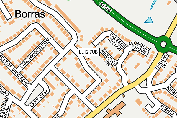 LL12 7UB map - OS OpenMap – Local (Ordnance Survey)