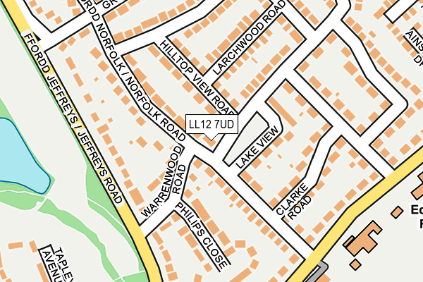 LL12 7UD map - OS OpenMap – Local (Ordnance Survey)