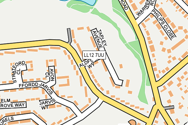 LL12 7UU map - OS OpenMap – Local (Ordnance Survey)