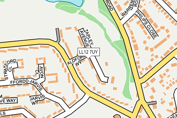 LL12 7UY map - OS OpenMap – Local (Ordnance Survey)