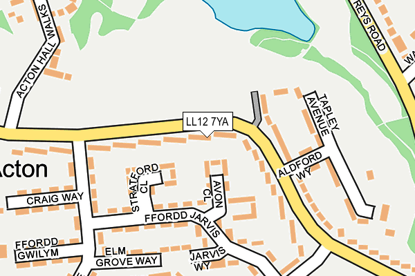 LL12 7YA map - OS OpenMap – Local (Ordnance Survey)