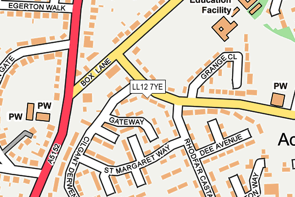 LL12 7YE map - OS OpenMap – Local (Ordnance Survey)