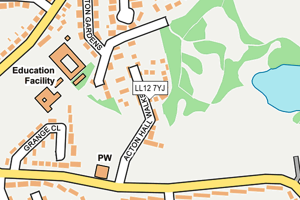 LL12 7YJ map - OS OpenMap – Local (Ordnance Survey)