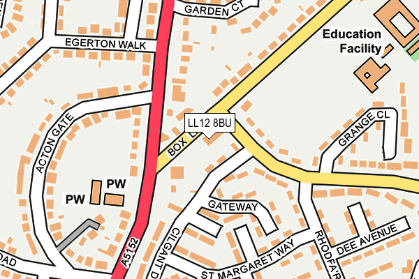 LL12 8BU map - OS OpenMap – Local (Ordnance Survey)