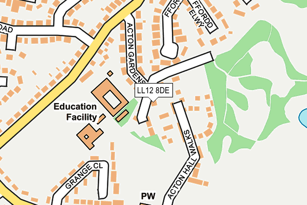 LL12 8DE map - OS OpenMap – Local (Ordnance Survey)