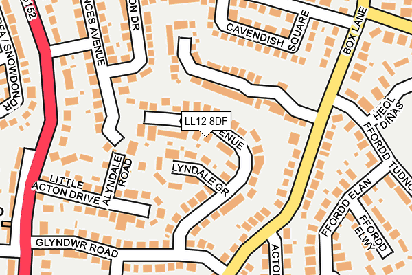 LL12 8DF map - OS OpenMap – Local (Ordnance Survey)