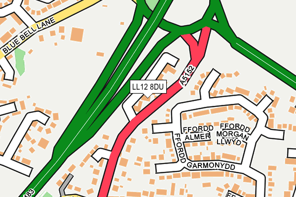 LL12 8DU map - OS OpenMap – Local (Ordnance Survey)