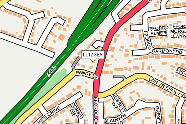 LL12 8EA map - OS OpenMap – Local (Ordnance Survey)