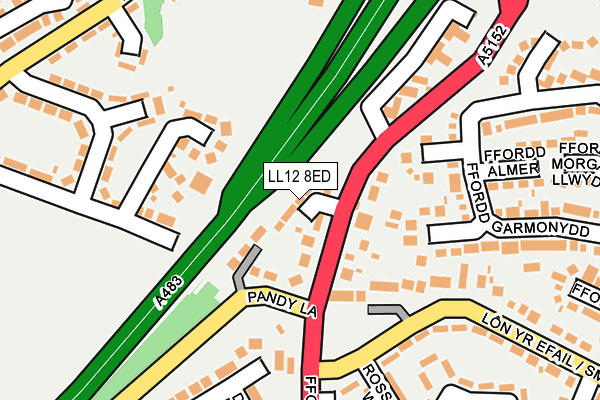LL12 8ED map - OS OpenMap – Local (Ordnance Survey)
