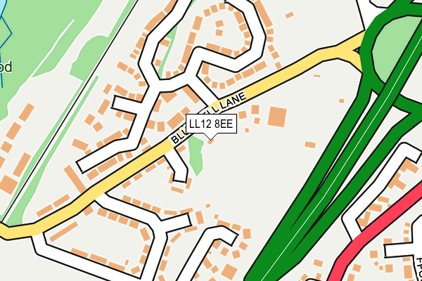 LL12 8EE map - OS OpenMap – Local (Ordnance Survey)