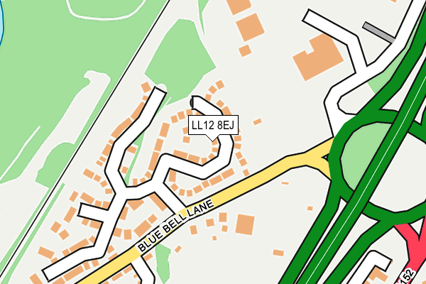 LL12 8EJ map - OS OpenMap – Local (Ordnance Survey)