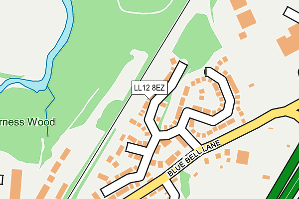 LL12 8EZ map - OS OpenMap – Local (Ordnance Survey)