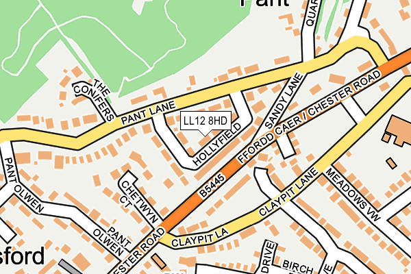 LL12 8HD map - OS OpenMap – Local (Ordnance Survey)