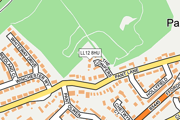 LL12 8HU map - OS OpenMap – Local (Ordnance Survey)