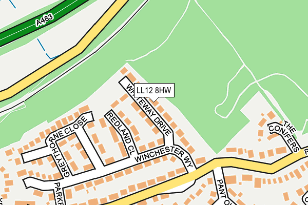 LL12 8HW map - OS OpenMap – Local (Ordnance Survey)