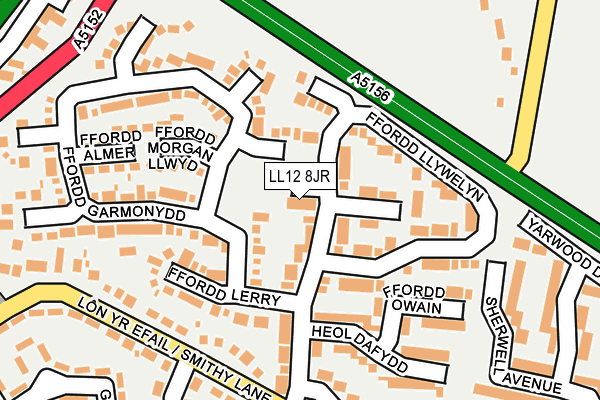 LL12 8JR map - OS OpenMap – Local (Ordnance Survey)