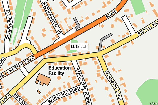 LL12 8LF map - OS OpenMap – Local (Ordnance Survey)