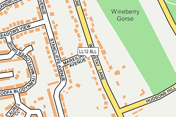 LL12 8LL map - OS OpenMap – Local (Ordnance Survey)
