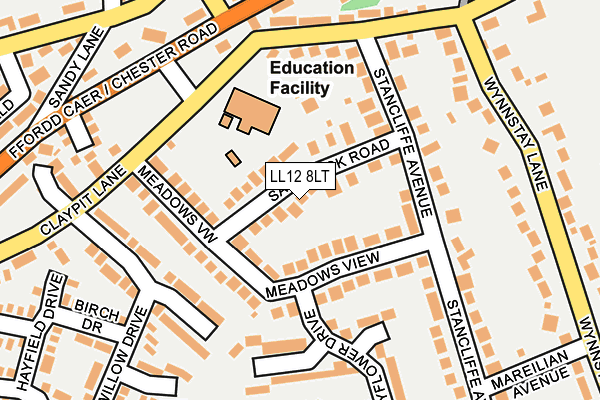 LL12 8LT map - OS OpenMap – Local (Ordnance Survey)