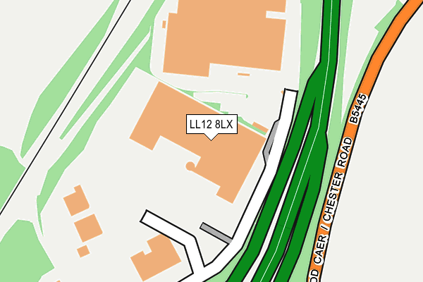 LL12 8LX map - OS OpenMap – Local (Ordnance Survey)
