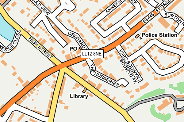 LL12 8NE map - OS OpenMap – Local (Ordnance Survey)