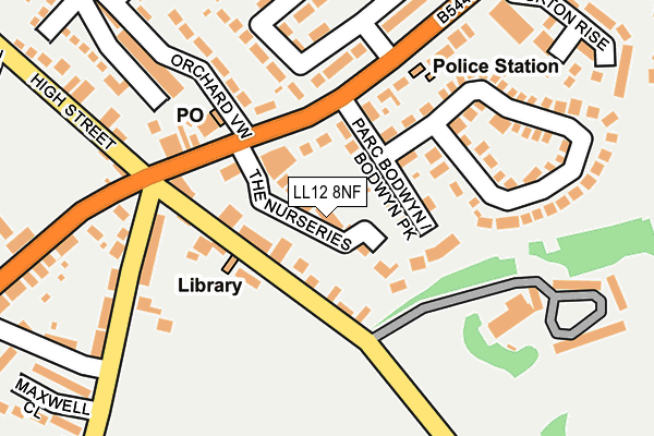 LL12 8NF map - OS OpenMap – Local (Ordnance Survey)