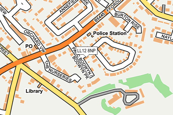 LL12 8NP map - OS OpenMap – Local (Ordnance Survey)