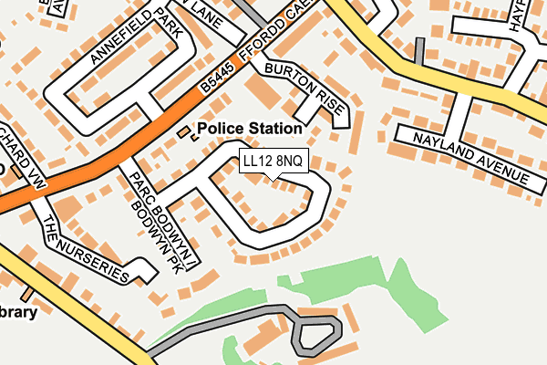 LL12 8NQ map - OS OpenMap – Local (Ordnance Survey)
